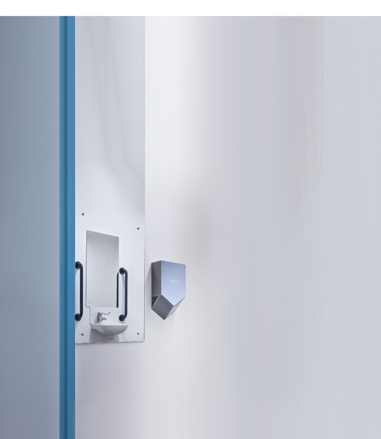 Dyson Airblade V hand dryer in washroom